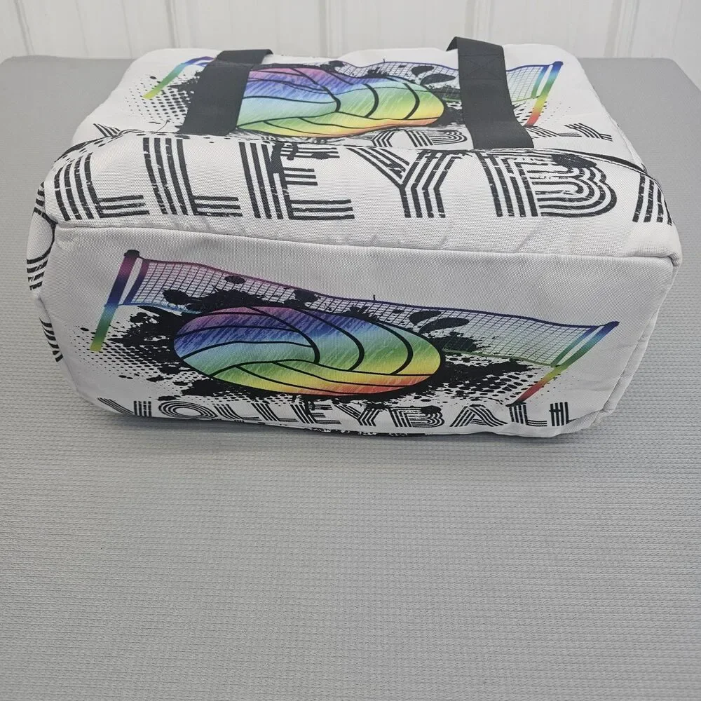 Girls Volleyball Zippered Duffle Bag Multicolor
